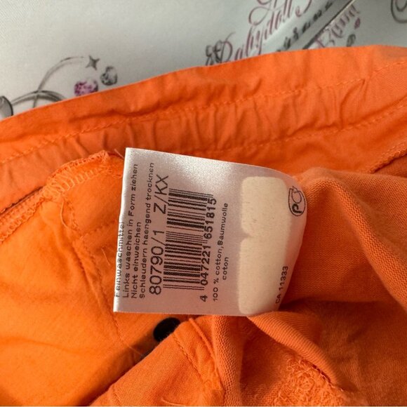 Marccain sports sweater 3/4 sleeve orange tie dye buttons floral hood mesh y2k - Picture 12 of 16